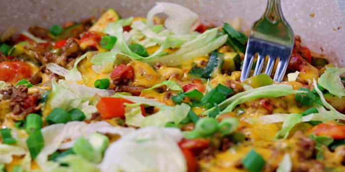 Low-Carb Cheesy Taco Skillet for a Keto Diet